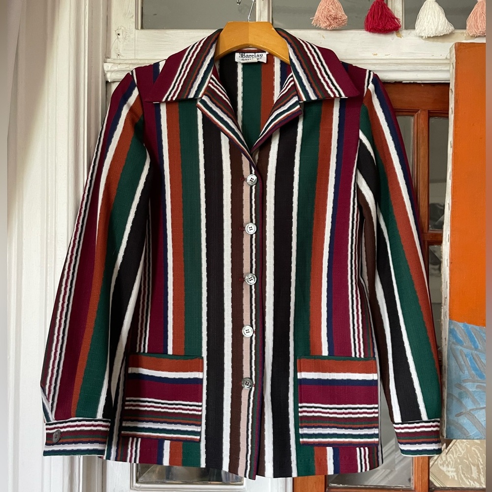 Vintage 1970s Stripe Button Down size S-M